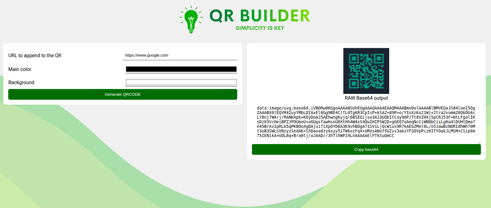 QR Builder Site Web